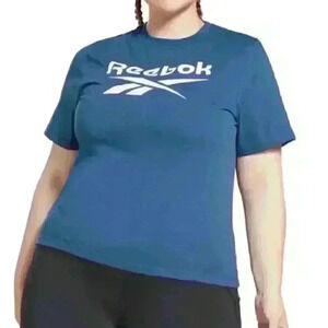 Reebok‎ Logo T-Shirt Batik Blue NWT